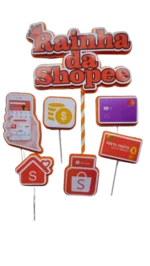 Topper de papel Simples 3D - Imagem 2