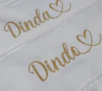 Toalha branca de mão com bordado 30cm x 45cm - Imagem 2