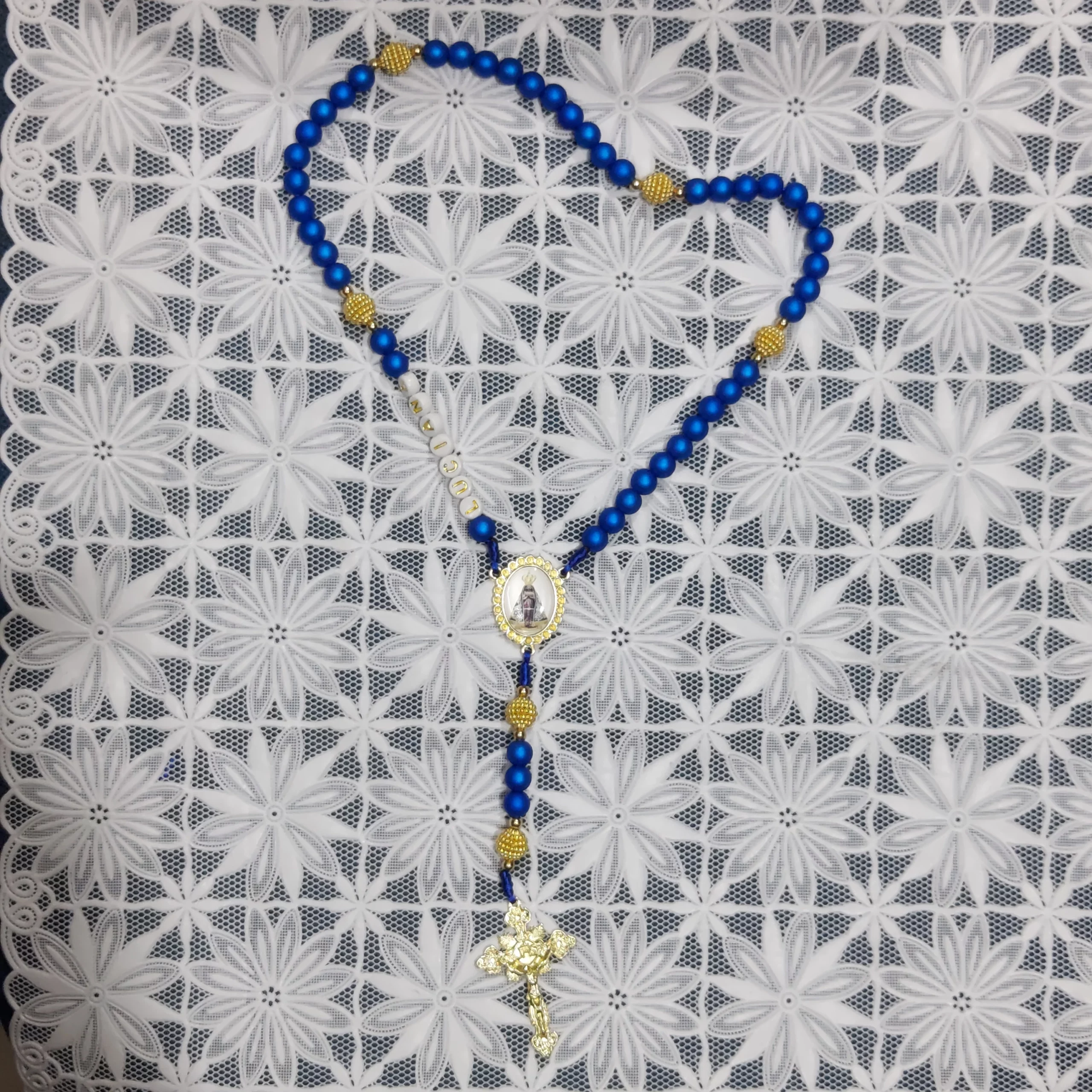 20241123_183436 Terço Nossa Senhora Aparecida Personalizado c/ Nome - Imagem 1