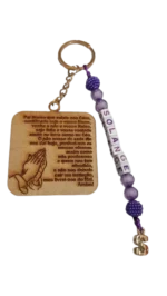 Chaveiro Pai Nosso MDF c/ Nome - Imagem 4