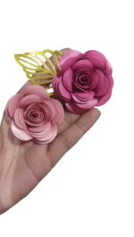 Flor feita em papel 5cm x 5cm - Imagem 5