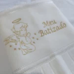 Toalha branca de mão com bordado 30cm x 45cm - Imagem 5