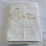 Toalha branca de mão com bordado 30cm x 45cm - Imagem 6