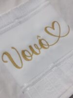 Toalha de mão bordada personalizada
